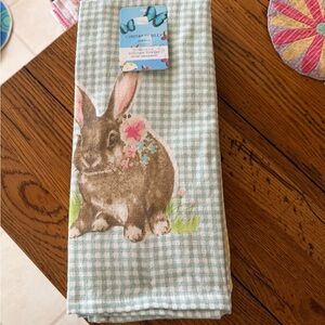 Cynthia Rowley Gingham Bunny & Butterfly Kitchen Towels Set of 3